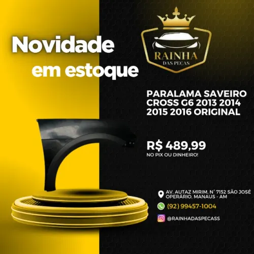 Paralama Saveiro Cross G6 2013 2014 2015 2016 Original