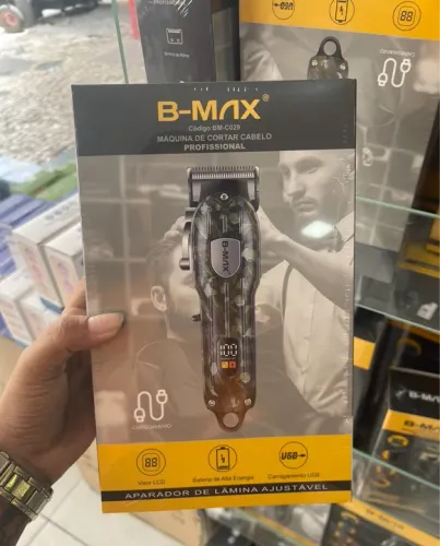 Máquina De Cortar Cabelo Profissional Sem Fio Maquina De Acabamento Profissional B-MAX ba 