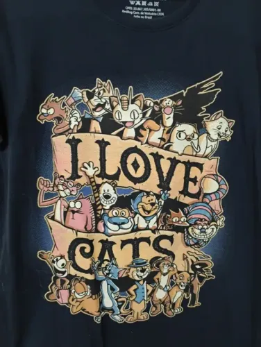 Camisa I Love Cats - P