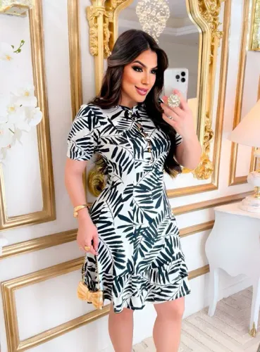 VESTIDOS CURTOS ESTAMPADO REVENDA ATACADO (MODA EVANGÉLICA) 