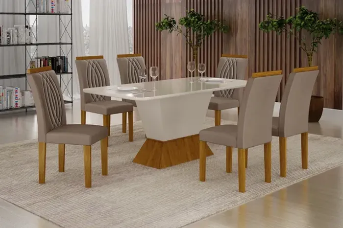 Mesa de Jantar 6 Cadeiras Runa t76