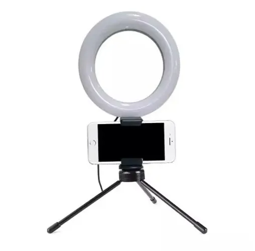 Iluminador Ring Light 6 Polegadas (16cm) com Tripe e Suporte para Celular (z251) 