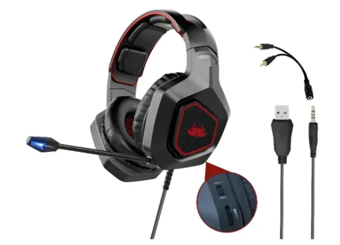 Fone De Ouvido Gamer Headset Knup Kp-455a Com Led Microfone Excluir dos favoritos Receba c
