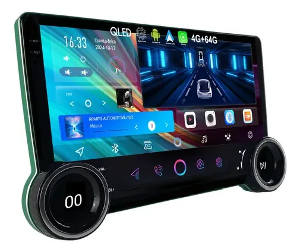Central Multimídia 10 Polegadas Android 14 Octa Core 4/64gb