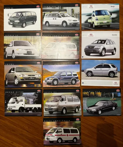 PROSPECTOS FOLDERS RARIDADE KIA E NISSAN 150,00 CADA!