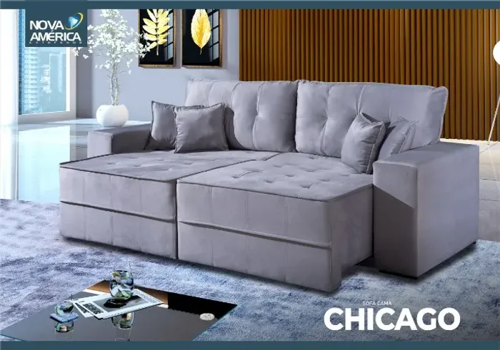 Sofá Cama Geneva 2.30 MT Retrátil Fazemos entrega