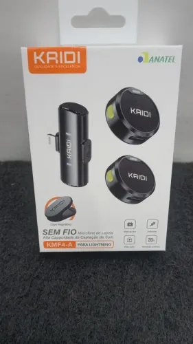MICROFONE LAPELA DUPLO KAIDI KMF4-A LIGHTNING . * NOVO *