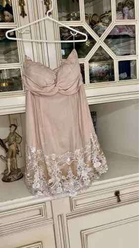 Vestido Spezzato Curto Tomara Que Caia Com Renda P (Manequim 38)