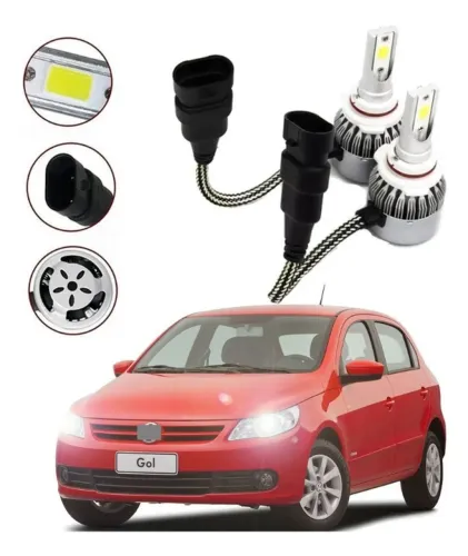 Lâmpadas Super Led Farol Milha Gol G5 2011 2012 HB4