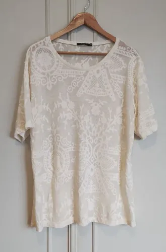 Blusa malha de renda NOVA