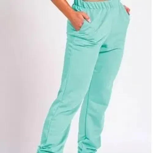 Calça Jogger Color Feminina Verde Piscina - Tamanho M ou G
