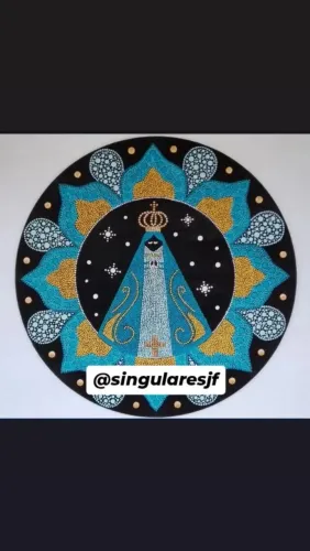 Quadro Mandala em Pontilhismo Nossa Senhora Aparecida