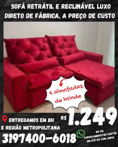 SOFA RETRÁTIL E RECLINÁVEL LIQUIDAÇÃO DE FIM DE ANO