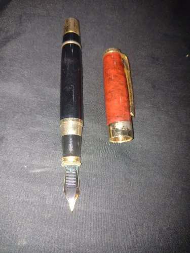 Uma Caneta de pena vintage tinteiro 