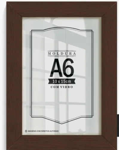 Moldura A6 com Vidro - Decorativa