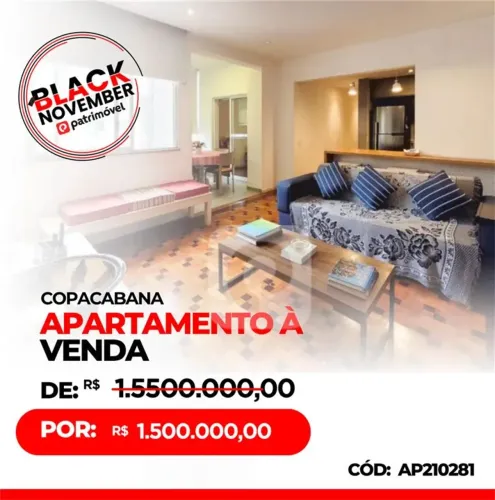 Copacabana, Rua Constante Ramos 139 m² reformado 3 quartos, 1 suíte