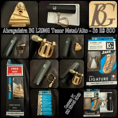 Abraçadeira BG L29MG - Original - Sax Tenor (Metal) e Sax Alto