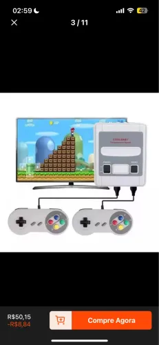 Vídeo gamer retrô 600 jogos 