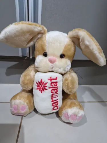 Coelho de Pelúcia Parmalat - Decoração Páscoa