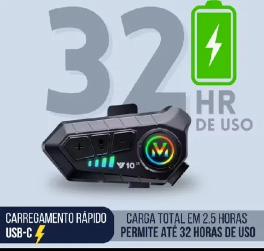 Intercomunicador para Moto V10 2x - Bluetooth - Novo