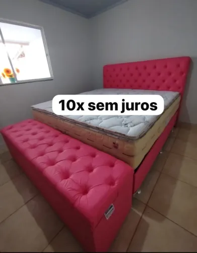 Cama box Queen e colchão e base 