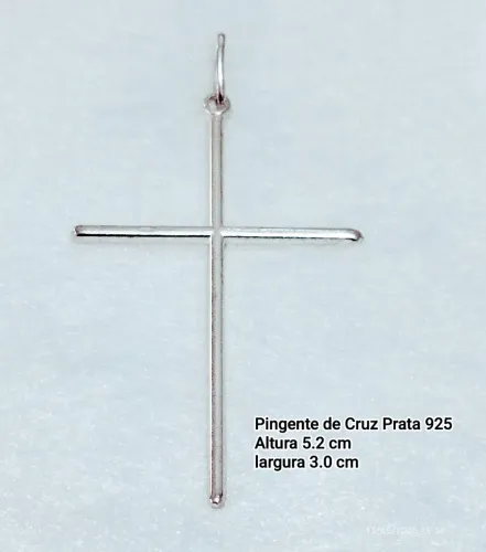 Pingente de Cruz Prata 925 - Elegância e Fé