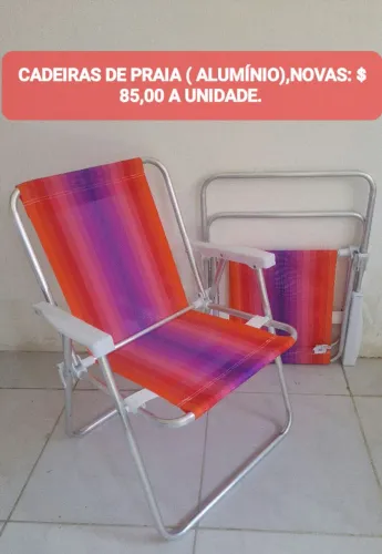 Cadeiras de praia de alumínio novas