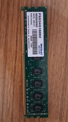 Memória Ram Patriot, 4GB, DDR3, 1600mhz, 1x4gb - (psd34g16002 Sl)<br>Vendido e entregue por