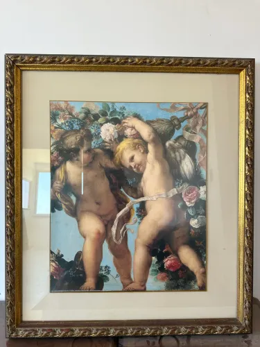 Quadro com gravura de anjo