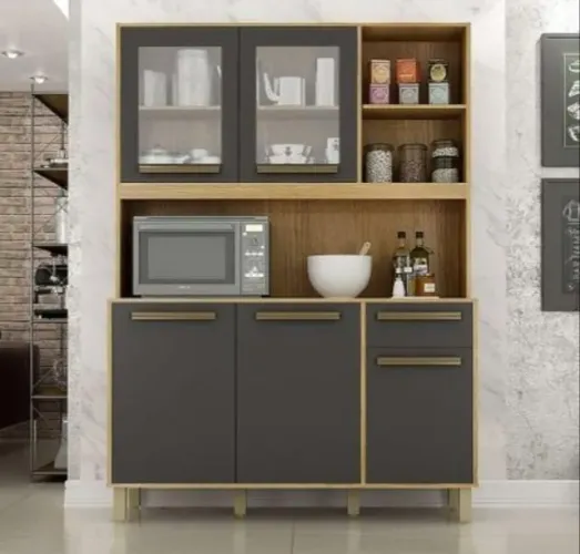 Armário de Cozinha 5 Portas 1 Gaveta DIVIDIMOS EM ATE 10 X SEM JUROS