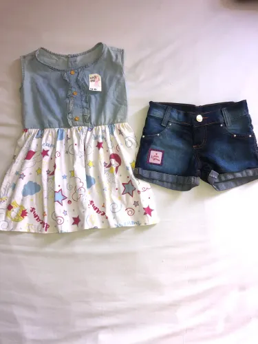 Vendo conjunto jeans infantil 3 anos NOVOS 