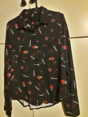 Camisa em viscose estampada