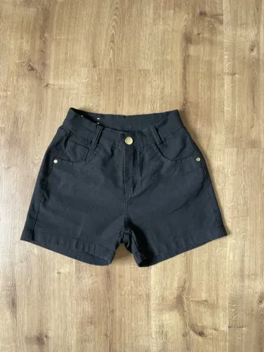 Short jeans preto tam 34 Denin