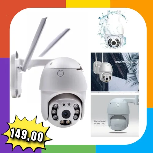 Câmera de segurança ip 360 graus externa 
