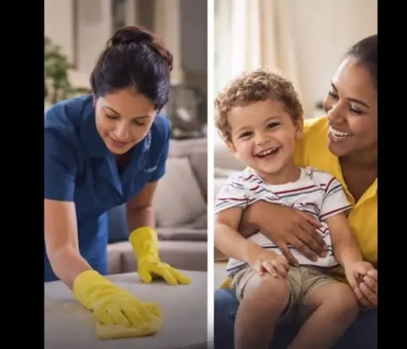 Trabalho como babá e doméstica 
