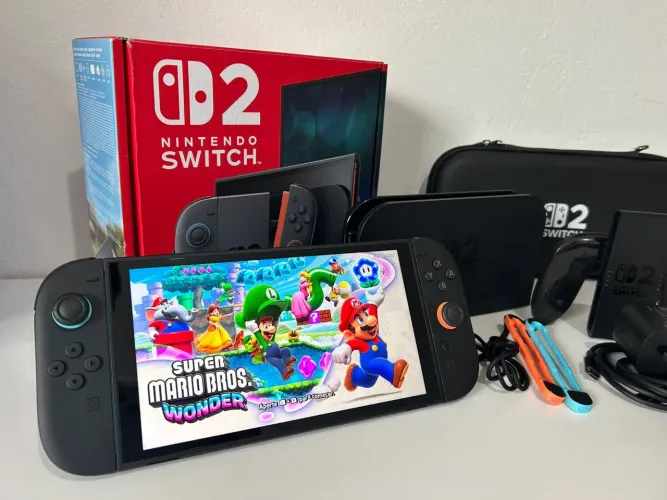 Nintendo Switch 2 + Jogo Mario Wonder (Físico) (ACEITO CARTÃO)