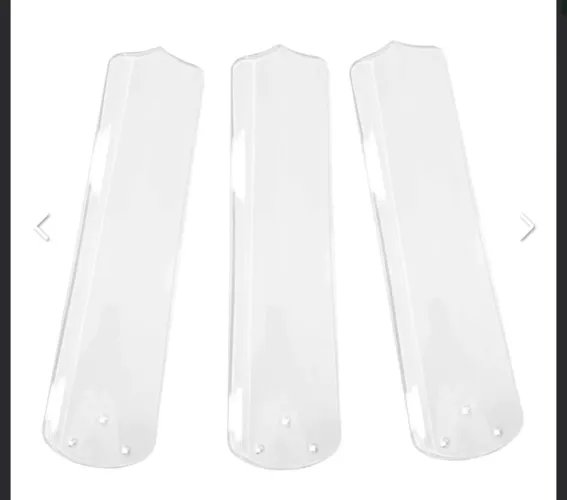 Jogo de 3 Pás Acrílico Transparente (Motor M3) para Ventilador Lorensid - Cristal Lumi