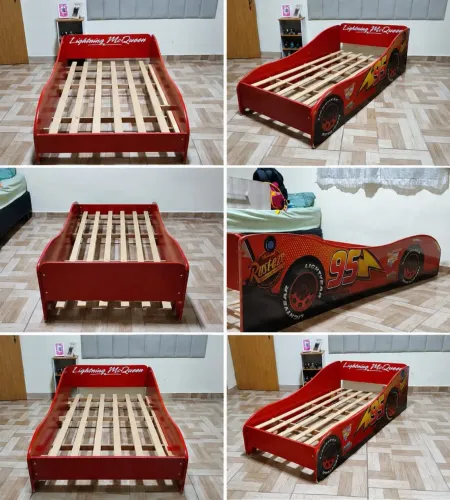 Cama relâmpago McQueen de solteiro 