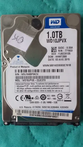 Disco rígido interno (HDD) Western Digital (WD), para notebooks e consoles de videogame