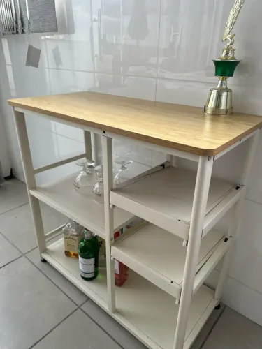 Suporte para microondas ou mini bar, com prateleiras