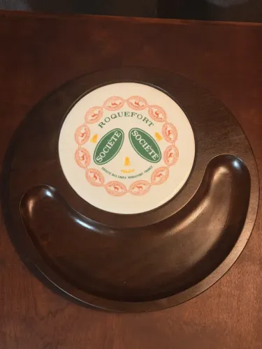 Tábua De Queijos Vintage Tropic Art Anos 70 - Roquefort Société (Raridade)