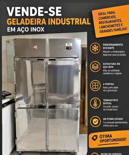 Geladeira industrial de inox