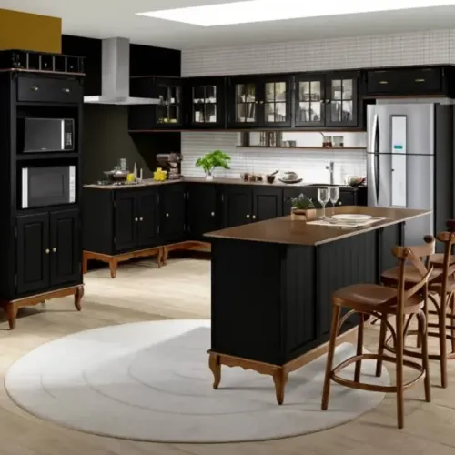 Conjunto de cozinha Hanover madeira maciça