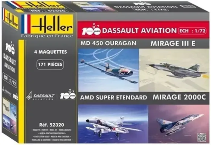 Kit Para Montar Caixa 100 Anos Aviation Dassault (4 Modelos)
