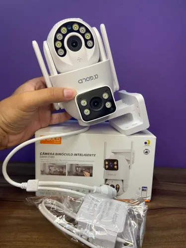 Câmera Binóculo Inteligente Colorida WiFi cam-10 A?Gold