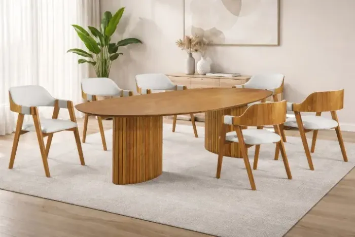 Mesa De Jantar Florença 2.00m c\ 6 Cadeiras Florença Entrega DF e Entorno