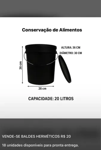 10 BALDES HERMÉTICOS 20 litros