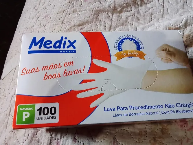 Luvas de látex para procedimentos não cirúrgico 