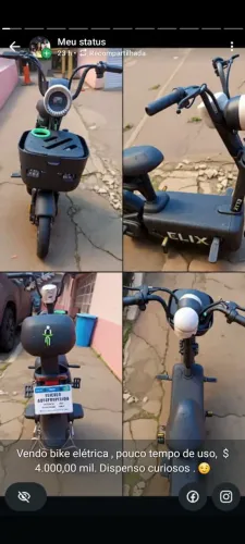 Vendo bike elétrica