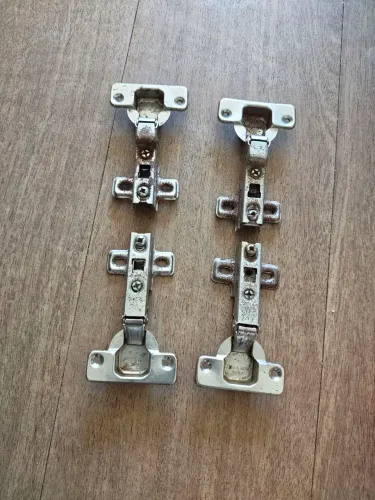 Dobradiça curva de aço para armário kit com 4 unidades